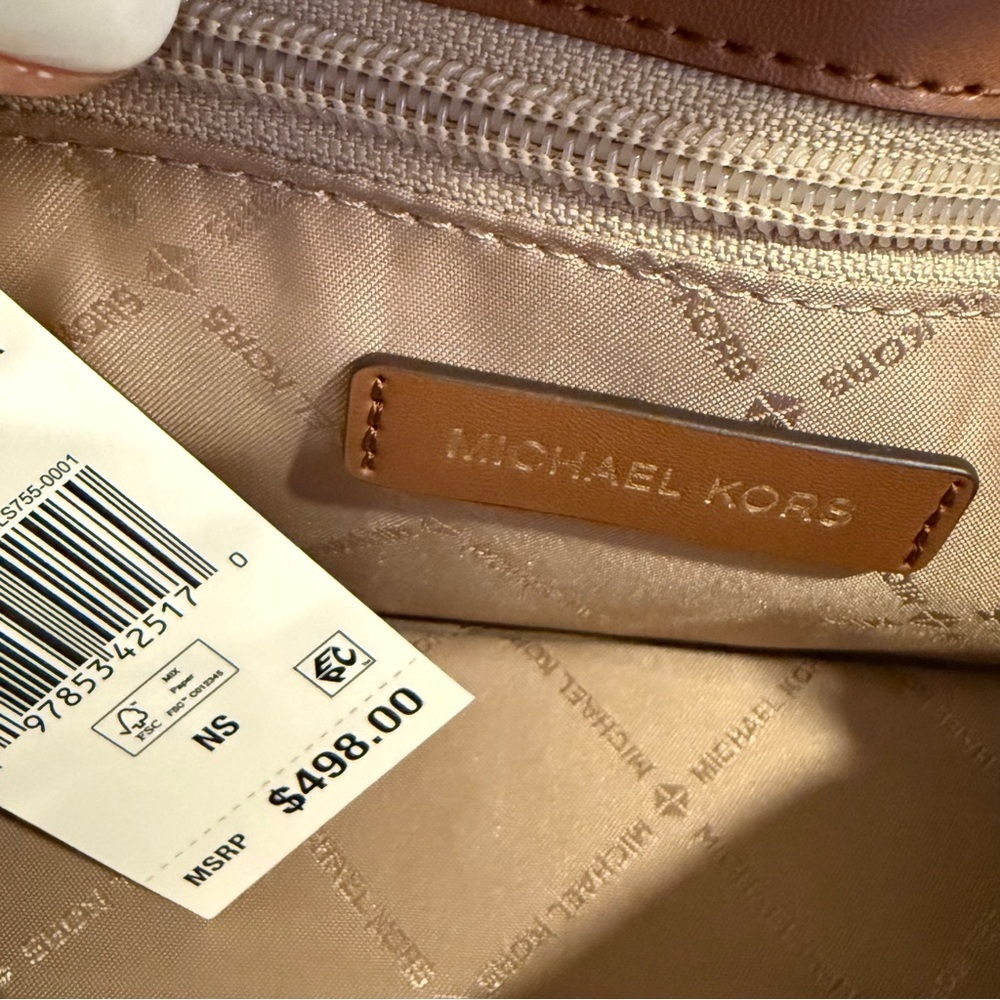 Michael Kors Greenwich Vanilla, Tan, Cream Crossbody and Shoulder Bag - Picture 9 of 10